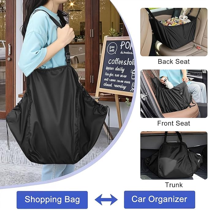 Egg Rolling Eyes Car Seat Organizer-Backseat Storage Bag for Travel | Waterproof Durable. Holds Snacks Gear Essentials. Fits Most Cars.