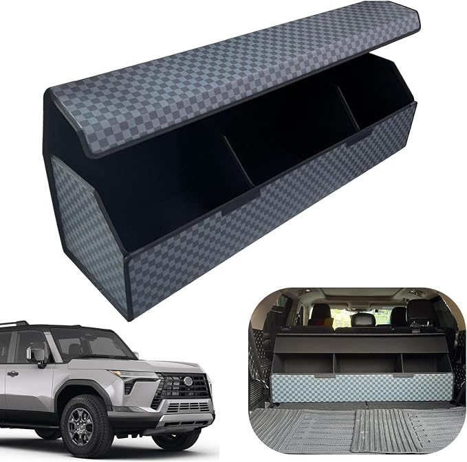 Car Trunk Organizer for For GX - Custom Fit,Easy Installation，Large Space Outdoor Trunk Organizer with Leather,Hook and Loop Fastener,4-Layer Cover,For GX 550 2024-2025