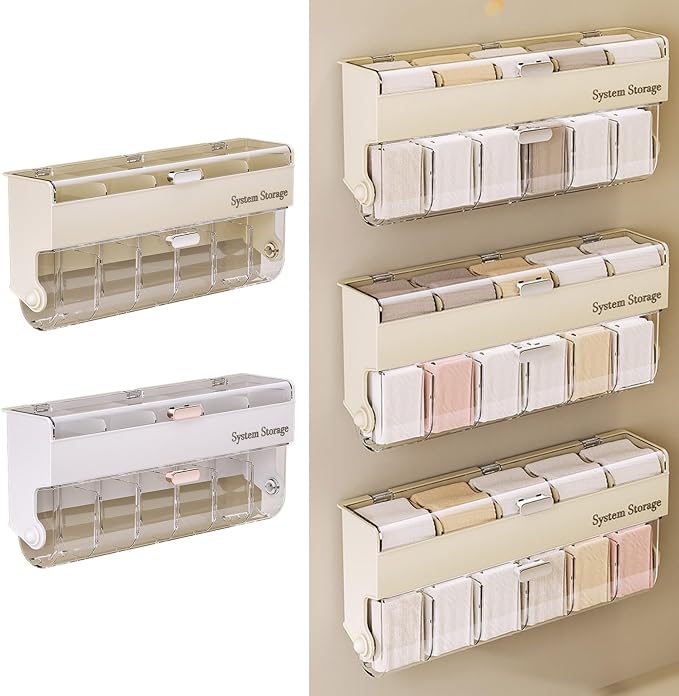 Drawer Organizer for Underwear and Socks, Sturdy PP PET Dividers with Compact Design for Home, Dorm, and Travel Use
