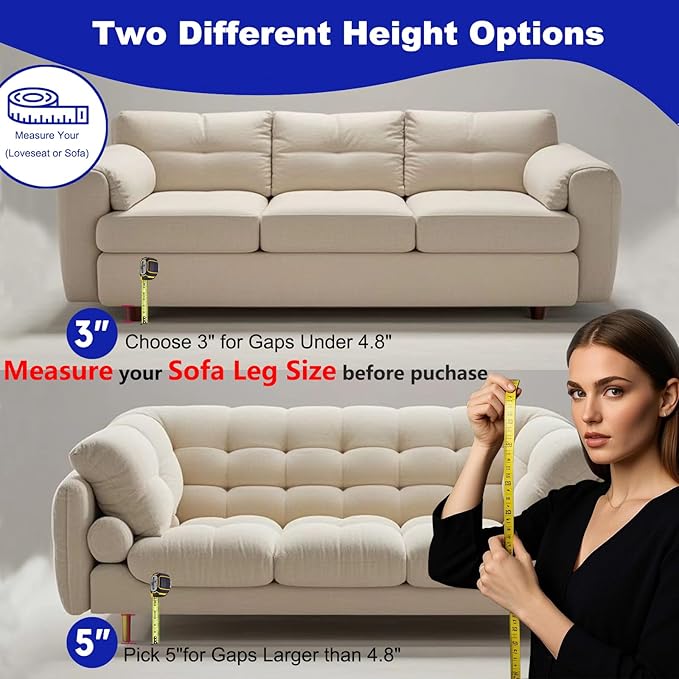 Under Couch Bed Blocker for Kids and Pets Toys, 123" L x 5" H, Easy Install | Under Sofa Barrier for Dogs, Cats and robot vacuums, Gap Filler for Furniture