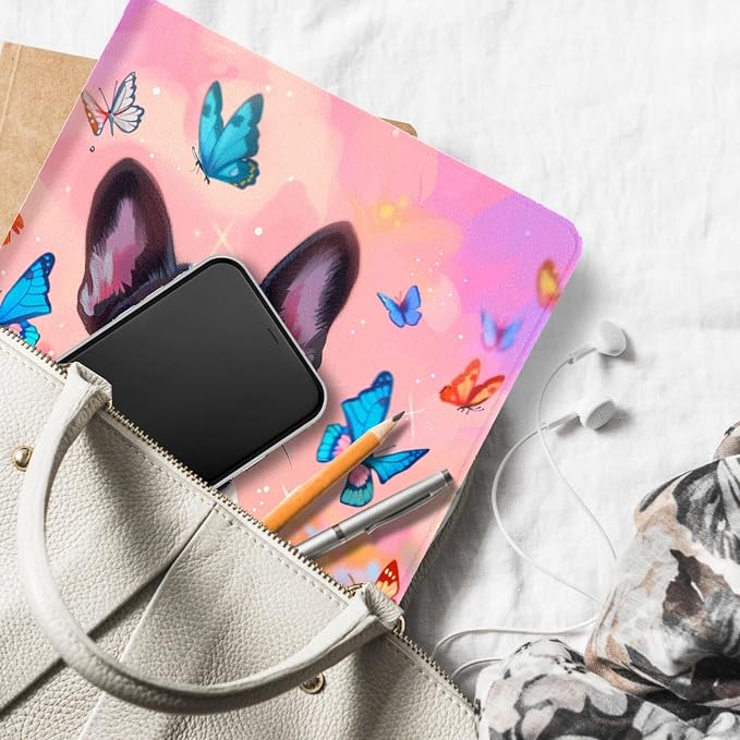 for Samsung Galaxy Tab S7 FE 2021/S8 Plus 2022/S7 Plus 2020 12.4 Inch Tablet Case,Auto Wake/Sleep,Adjustable Stand Protective Cover - Cartoon Frog Flower