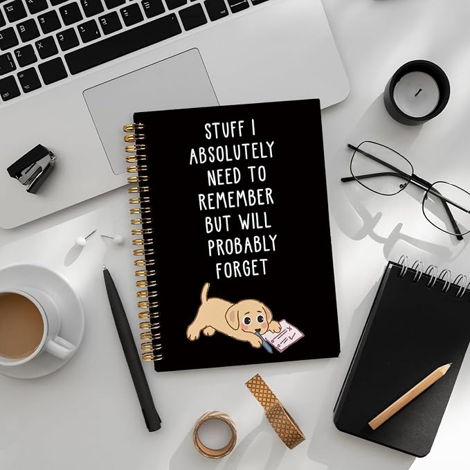 LIANGW Funny Labrador Retriever Puppy Gifts Spiral Notebook Journal | Labrador Retriever Gifts Journal for Writing,Pet Dog Mom Owner Lovers Gift,Dog School Office Stuff Supplies,5.5x8.3 Inch