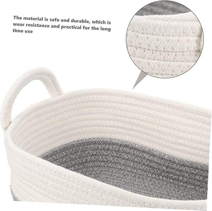3pcs Rope Dog Toy Storage Basket Weave Organizer for Pet Toys Multi-purpose Desktop Storage for Home and Utility Rooms