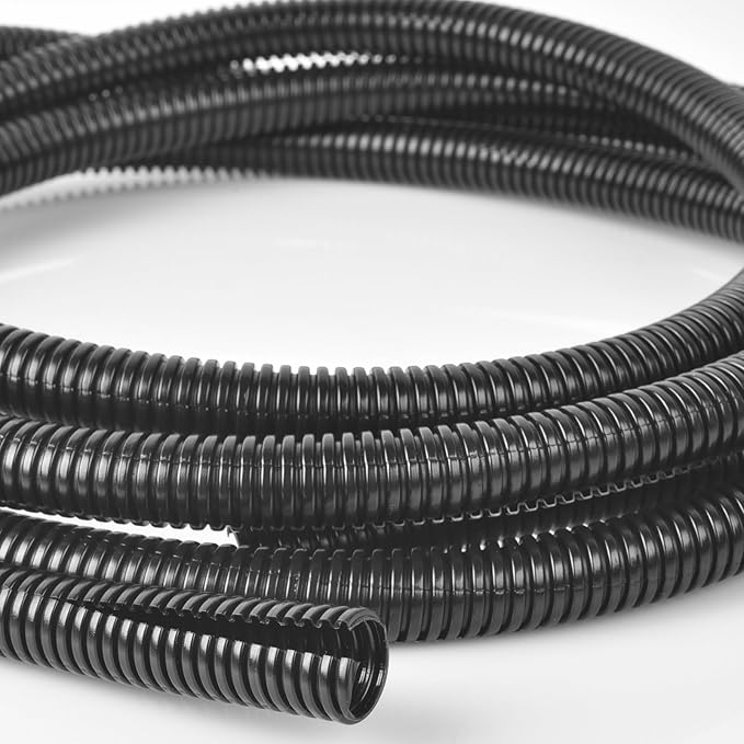 ALLWIN 10ft-1/4 10ft-3/8 10ft-1/2 Black Split Wire Loom Tubing Wire Conduit