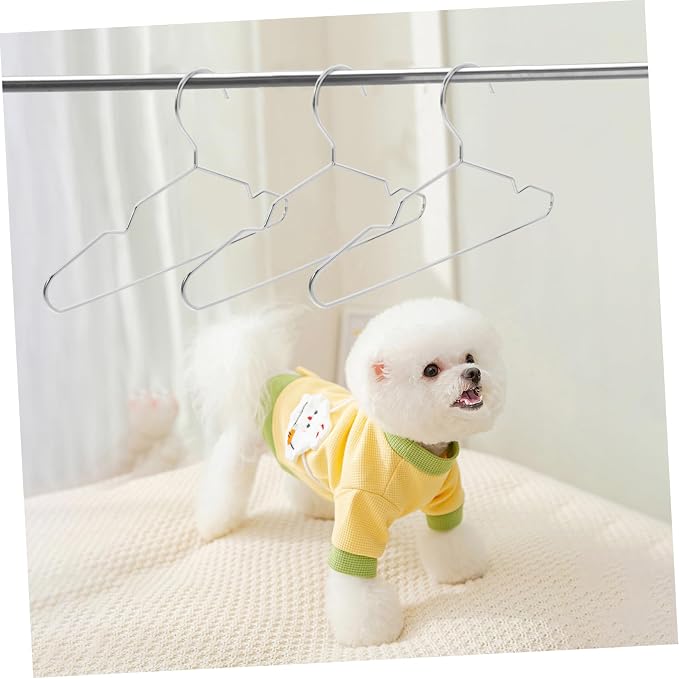 Luxshiny 10pcs Pet Hangers for Clothing Storage Versatile Steel Organizers for Pet Apparel Practical and Stylish Accessory