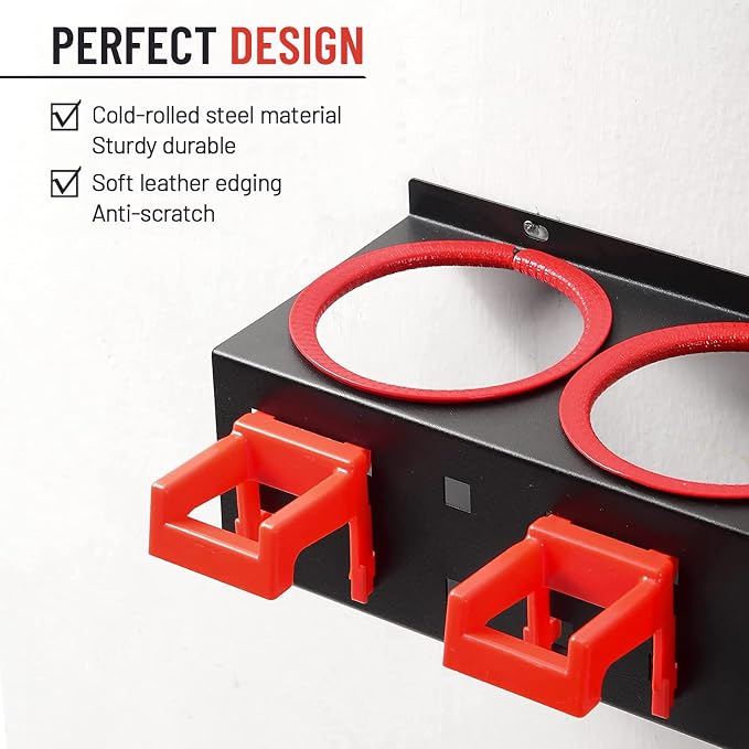 2 Set Spray Bottle Storage Rack with Car Cleaning Brush Detailing Kits,Hanging Rail Car Shop Accessory Display Auto Cleaning Detailing Tools Hanger Bottle Organizer