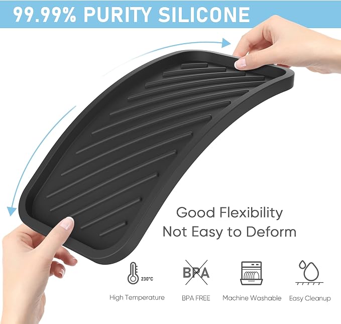 Silicone Sponge Holder-Large Thick Durable 10" Sink Organizer Tray-Kitchen