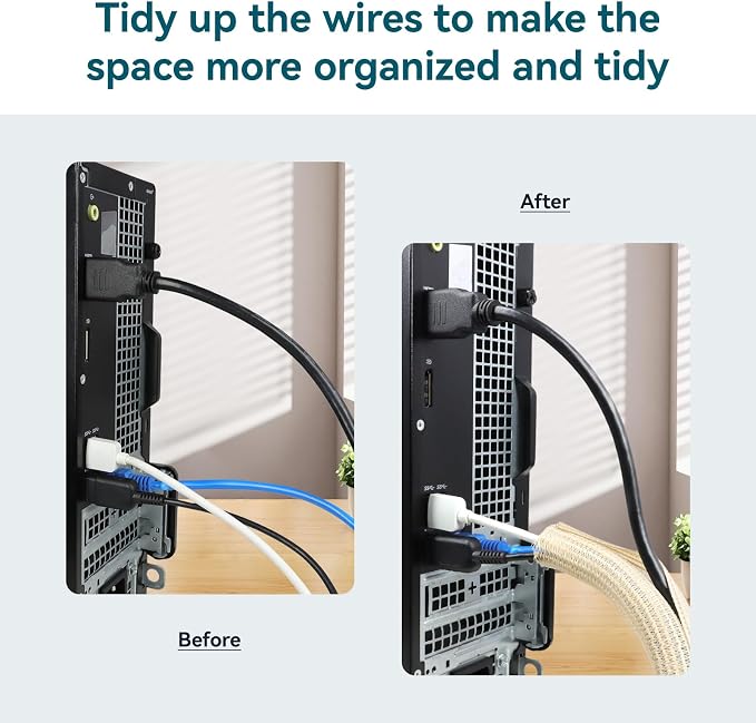 Wire Loom Tubing, 10ft Split Braided Cable Management Sleeve, Flexible Mesh Cord Protector Cable Sleeve for TV Computer (Wooden Color, 1/2")