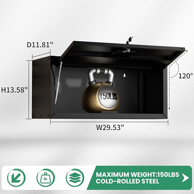 Garage Cabinet System | Heavy Duty Steel All-in-One Modular Garage Cabinet Set for Ultimate Workshop Organization | Easy Assembly Garage Storage Cabinets & Tool Bench