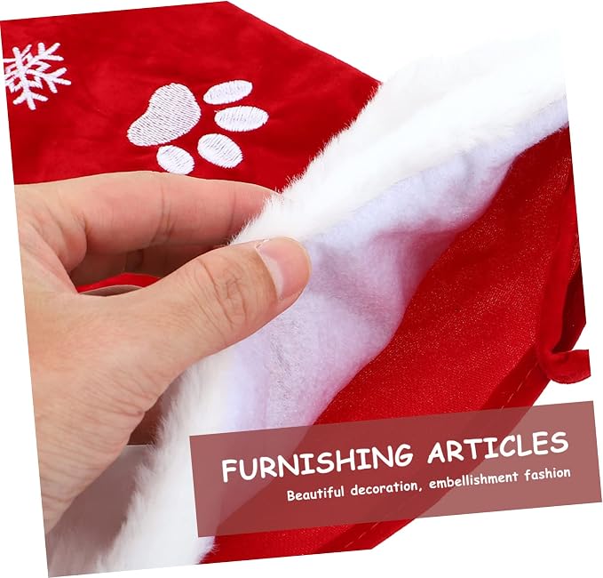 SOLUSTRE 1pc Cartoon Pet Christmas Stocking and Embroidery Festive Holiday Hanging Decoration for Candy Storage for Xmas Tree and Boys and Girls