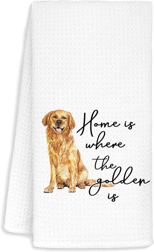 Jvpke Gloden Retriever Kitchen Towels, Golden Retriever Gifts for Women Dog Lover Women Pet Lovers, Golden Retriever Decor, Gloden Retriever Kitchen Decorative Towels 16×24 in
