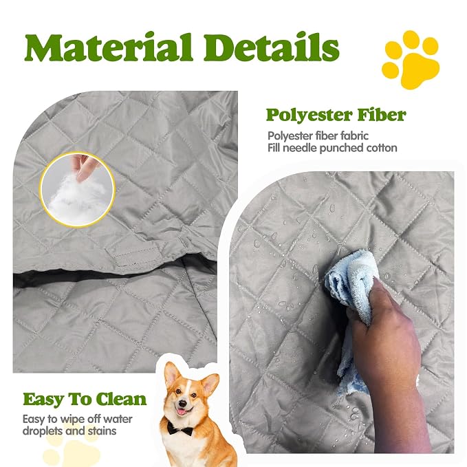 Wibeelee Portable Dogs Shopping Cart Cover Quilting Grocery Cart Cover with Carry Bag for Pets, Secured with Hook and Loop, Comfortable and Easy to Clean