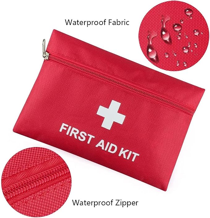 12 Pack First Aid Empty Bag, Travel Empty First Aid Kit Pouch for Emergency at Home, Office, Car, Outdoors, Boat, Camping, Hiking(Bag Only)