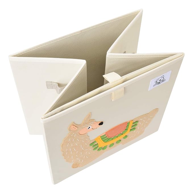 13 Inch Animal Cube Storage Bins, Foldable Fabric Kids Toy Box & Toy Chest | Kids Storage Cubes, Toy Storage Organizer Basket for Toddlers, Boys and Girls, Playroom and Nursery (Dog)