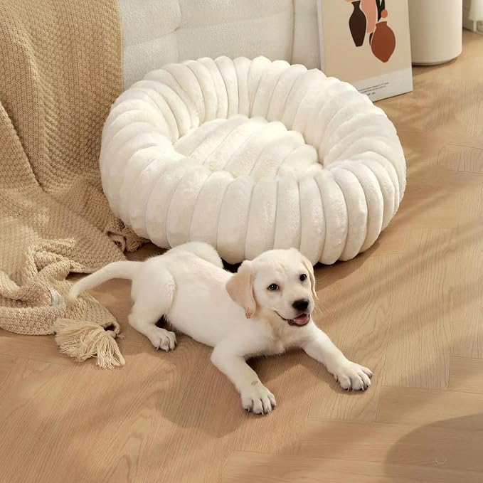 Cat and Dog Sleeping Mat, Round Pet Relaxation Bed | Washable Puppy Kitten Donut Bed | Non-Slip Round Comfortable Thick Dog Bed Cat Sofa For Small Dogs, Cat