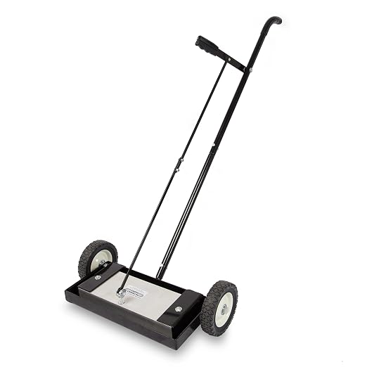 Master Magnetics Magnetic Floor Sweeper with Release - Heavy Duty Push-Type, 14" Sweeping Width, 1 Each, MFSM14RX