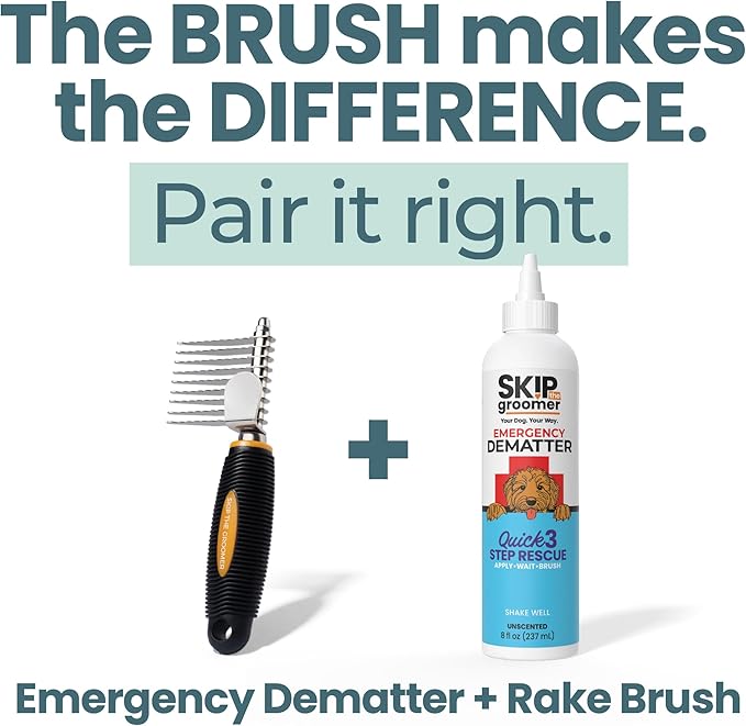 Emergency Dematter Cream for Dogs – Dematting Cream for Goldendoodles, Poodles & Doodles, Helps Remove Tight Mats & Tangles, Apply Wait Brush Technique, At-Home Grooming – 8 oz