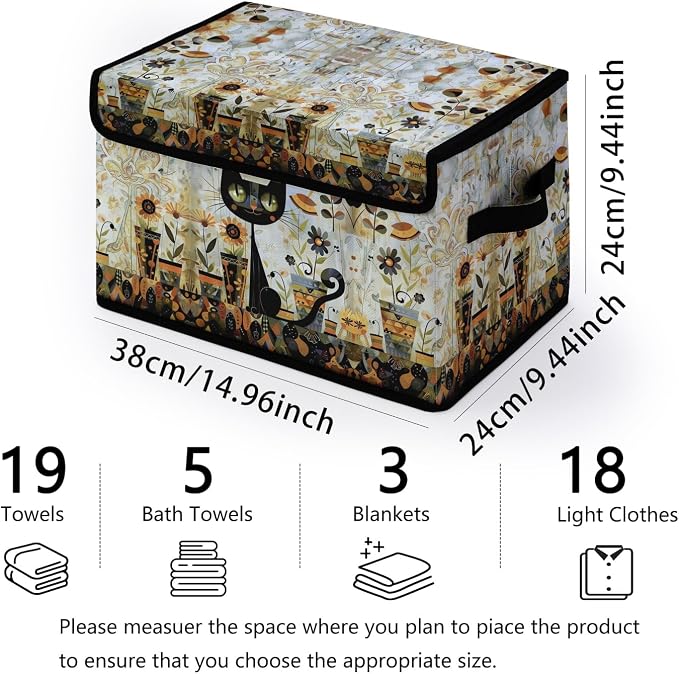 Fabric Storage Bins with Lids,Under Bed Storage Containers 3Pack | Stackable Clothes Storage Bins with Lids,Closet Organizers Fabric Box for Home and Office,Blanket Clothes Organizers