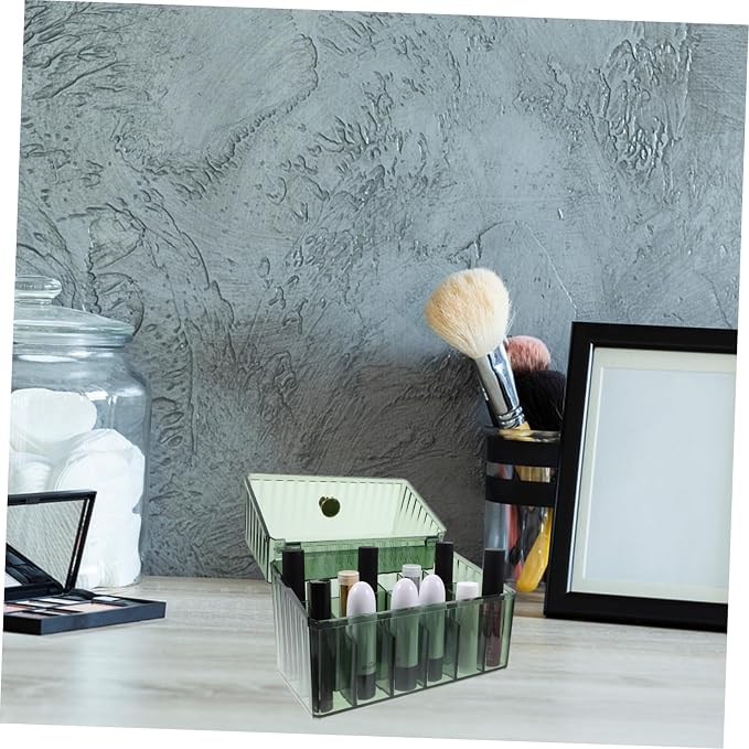 Portable Makeup Organizer Lipstick Holder Cosmetic Storage Box Pet Material Desktop Lipstick Rack