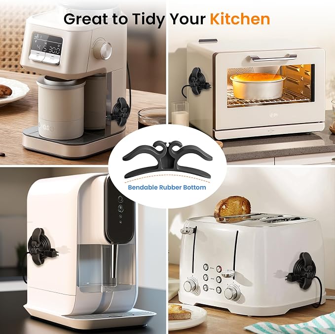 Cord Organizer for Appliances,Cord Wraps for Electrical Cords,6 Pack Stick- Winder for Kitchen Appliances, Compatible with Mixer, Coffee Maker, Blender, Air Fryer,Kitchen Appliance Cord Organizer