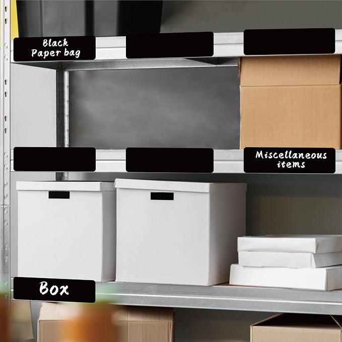 90 PCS Magnetic Labels, Large Size Dry Erase Labels Reusable Tool Chest Organizer Tags for Whiteboards Locker Fridge School Office Home Tool Box Drawers (Black, 3.5” x 1”)