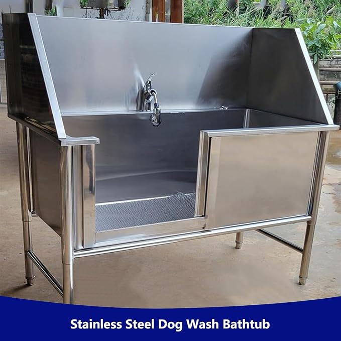 Dog Washing Station,Stainless Steel Dog Cat Washing Station,Pet Dog Bathing Station,Dog Tub,Dog Grooming Tub,Dog Bathtub for Large Dogs,Washing Sink for Home,for Home,Pet Grooming Salon
