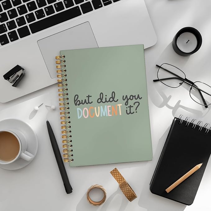 LIANGW But Did You Document It Funny Green Notebooks for Work | Funny Work Gifts for Coworkers & Boss, Coworker Office Gifts for Men Women, Funny Office Supplies, Fun Notebooks 5.5x8.3 In