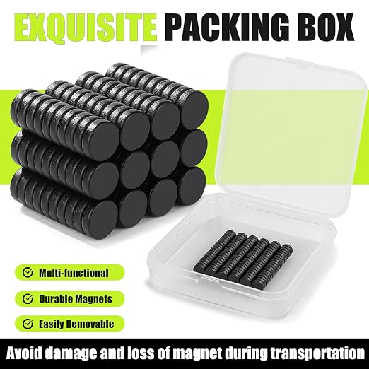 BEST CHOICE MAGNETS Small Magnets, 120Pack Black Refrigerator Magnets 6x2mm | Rare Earth Magnets Black Neodymium Magnets for Crafts, Whiteboard, Kitchen Cabinet