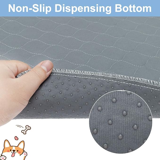 Washable Pee Pads for Dogs, 2 Packs Super Absorbent Leakproof & Non-Slip Dog Pee Pad Extra Large, Reusable Puppy Training Pads Waterproof, Pet Mat Rug for Whelping,Floor,Crate,Cats, 34"x36"