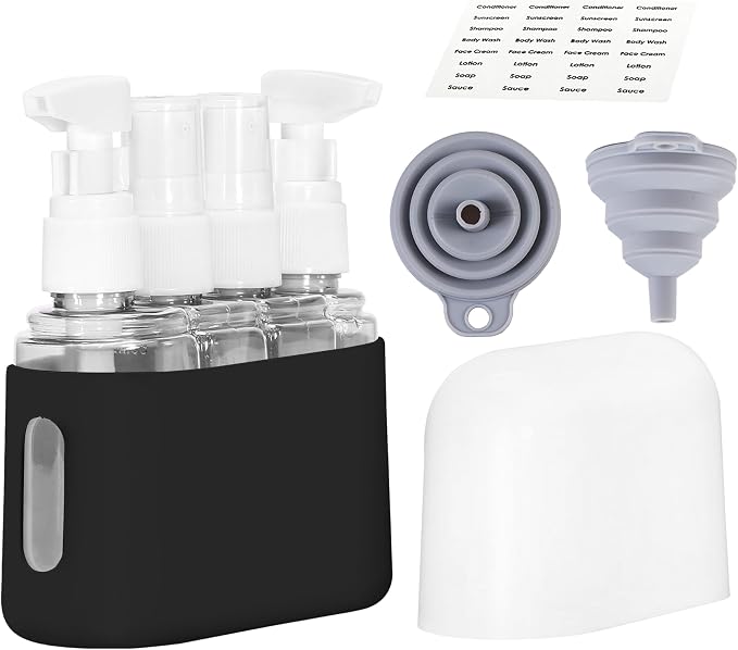 Bpluma Travel Bottles, Leak Proof Containers For Toiletries TSA Approved Airplane Accessories Kits For Liquid With Labels | For Toiletries TSA Approved Airplane Accessories Kits For Liquid With Labels