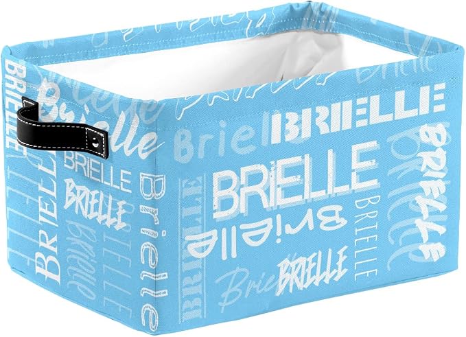 Personalized Storage Bins with Name Custom Kids Storage Basket Cubes Organizer with Handles for Organizing Boys and Girls Toys Shelf Closet Nursery Baskets Boxes, 1 Pack