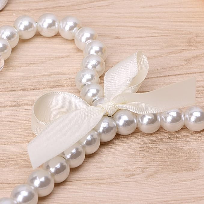 Fashion Pearl Bow Clothes Clothing Hanger for Pet Dog for Storage Bags for Clothes Under Bed