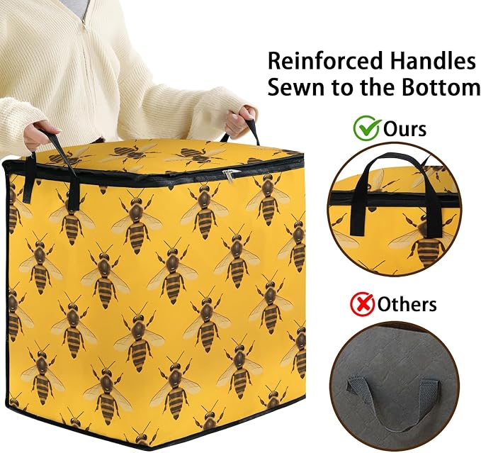 2pcs blanket storage bag for under bed,closet organizers 95L | quilt duvet sweater sheet bedding pillow clothes storage for closet,dorm moving essentials containers with portable handles