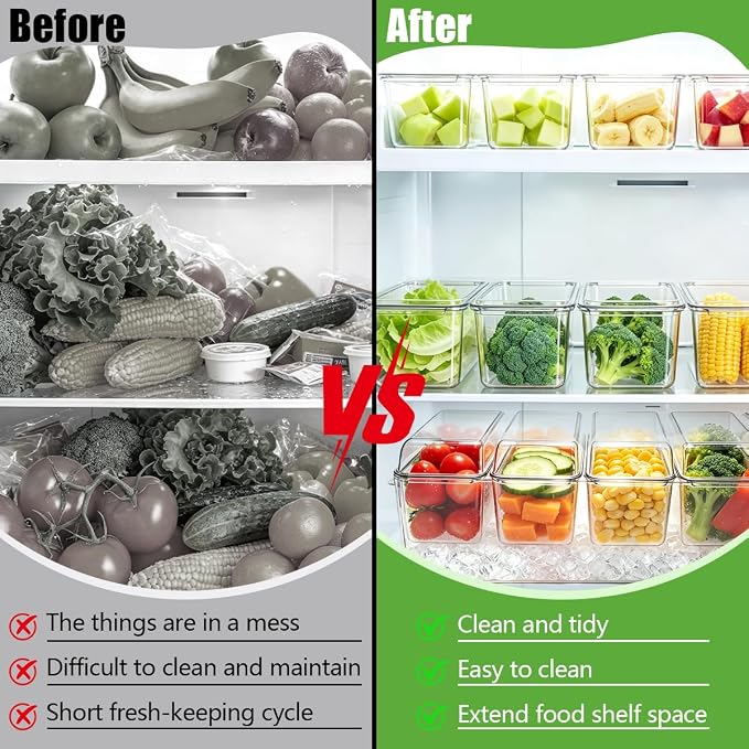 OBTANIM 16 Inch Ice Chilled Condiment Server Caddy Plastic Clear Food Storage Container Garnish Tray with Separate Lid and 5 Removable Compartments for Bar Party Fruit Salad