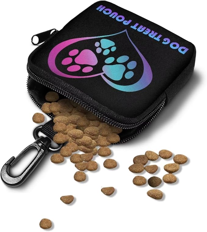 Dog Treat Pouch, Portable Puppy Dog Training Treat Bag for Pet Training Hand Free Dog Walking Bag Auto Closing Pet Feed Snack Reward for Puppy Travel or Outdoor