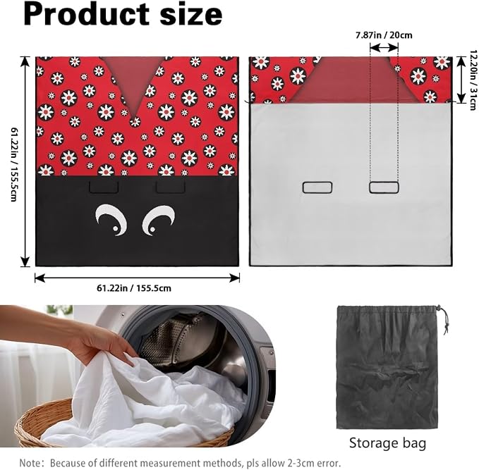 Renewold Auto Seat Towel Cover Vehicles Rear Bench Towel with Storage Bag Car Back Seat Pet Cover for Dogs Cats Blanket for Yoga Picnic Gym Ladybug Funny Car Travel Accessories Decor Large