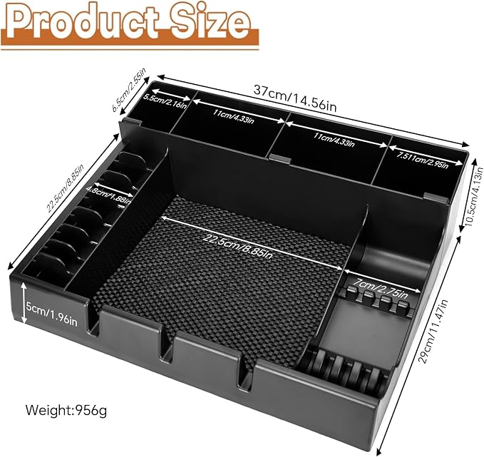 Barber Clippers Station, 15 x 11.8 x 4.3 inch Removable Tray Featuring Dedicated Clippers & Guards Slots and Scissor Razor Slots, for Barber&Salon and Home Stylist Accessories Station Organizer
