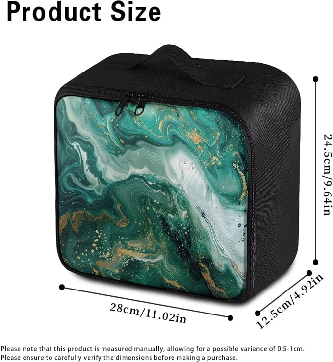 Empty First Aid Bag Green Marble Print Hummingbird Floral First Responder Case for Emergency Teams and Family Use Includes Modular Inserts Wear Resistant Zippers Breathable Back Panel