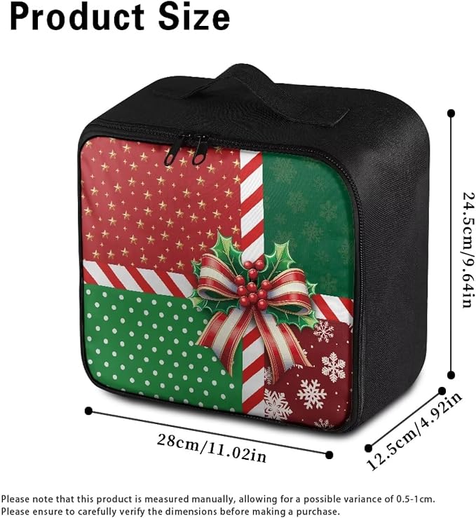 First Aid Case Empty Christmas Bow Empty First Aid Bag Medical Bag Empty Large Capacity for Home Office and Travel Use Lightweight Washable Soft Fabric