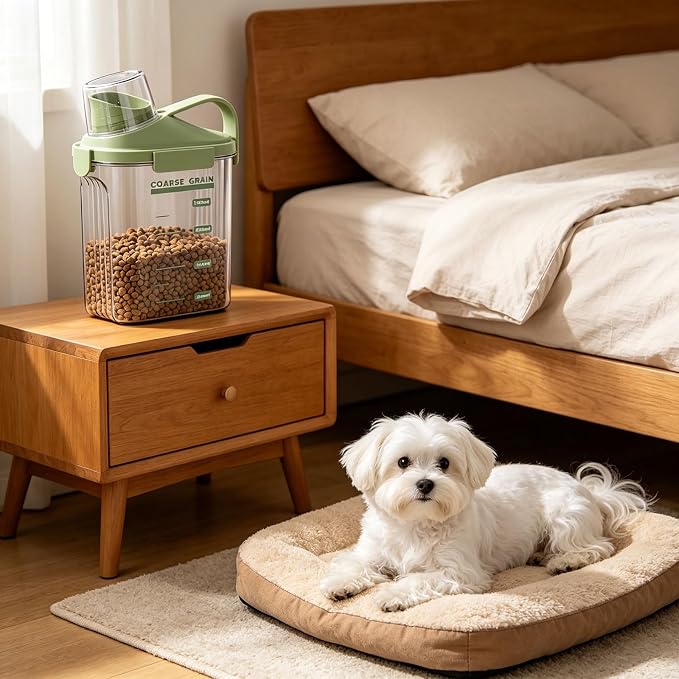 Visible Pet Keeper with Easy Carry Handle and Textured Base for Mobility and Stability Household Pet Supply Storage