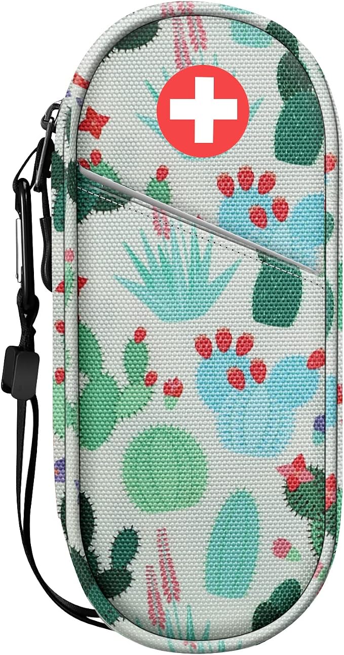 SITHON EpiPen Medical Carrying Case Insulated Medication Organizer Bag | Emergency Medical Travel Pouch Holds 2 EpiPens, Asthma Inhaler, Anti-Histamine, Auvi-Q, Allergy Medicine Essentials
