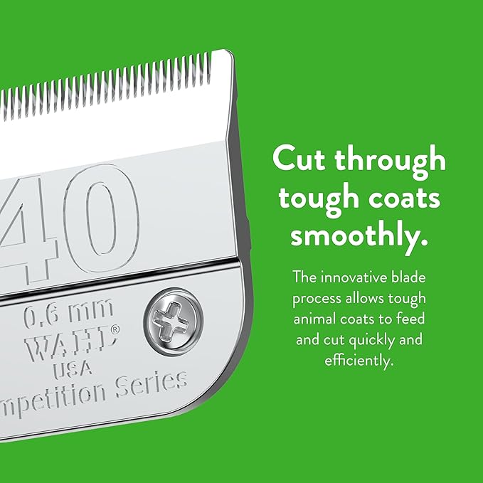 Wahl Professional Animal 40 Surgical Competition Series Detachable Blade with 3/128-Inch Cut Length (2352-100), Steel