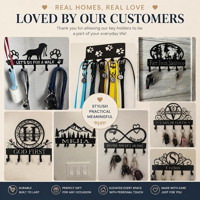 Personalized Pitbull Dog Leash Holder, Custom Hooks, Collar Hanger, Key Holder Wall Mount, Entryway Organizer, Mudroom Decor, Coat Rack, Hooks for Hanging, Hallway Rack, Doorway Decor