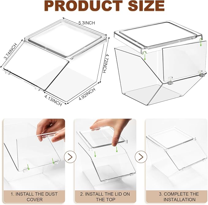 Yerliker 25 Pcs Clear Plastic Storage Bins with Lids Large Stackable Pantry Storage Organizer Bins Kitchen Organization Cabinet Organizers Ideal Containers for Fridge Kitchen Cabinets Bathroom