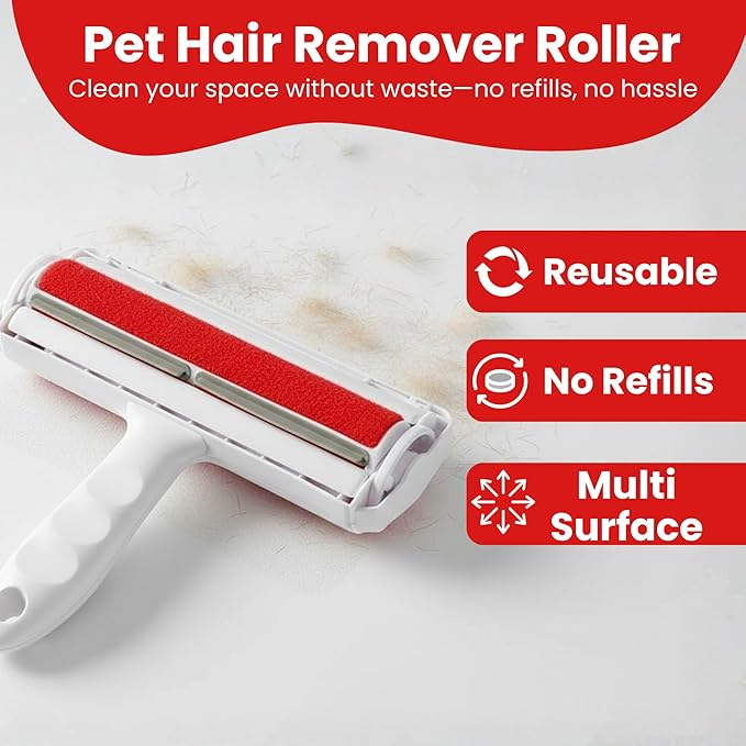 Pet Hair Remover Roller for Dogs & Cats – Reusable Fur & Lint Remover Tool with Easy-Grip Handle, Durable Plastic, Ideal for Furniture, Carpets & Clothes