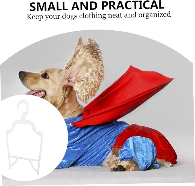Happyyami 10pcs Dog Clothes Hangers Pp Pet Apparel Storage Organizers for Easy Drying and Display of Dog Clothing Lightweight and Compact Design for Pet Owners