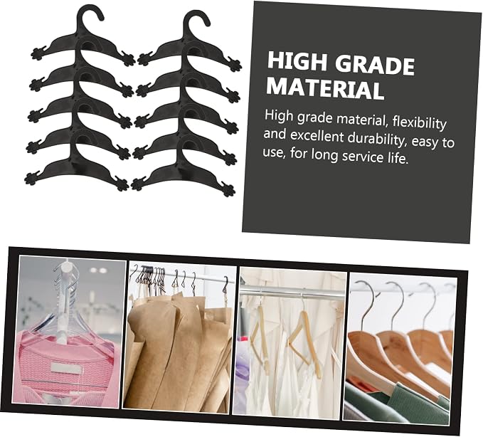 Zerodeko 10pcs Dog Claw Shape Clothes Hangers for Pet Apparel Puppy Clothes Organizer Portable for Travel Dormitory Bathroom Balcony