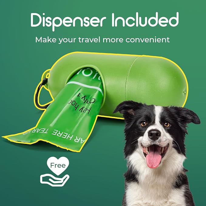 ATIFBOP Biodegradable Dog Poop Bags 150 Counts with Dispenser | Leak Proof, Extra Thick, with Dispenser