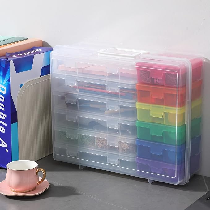 Plastic Storage Box Arts Storage Organizers Plastic Container for Storage | Multifunctional Design,Stackable,See Through,Versatile Organization,Space-Saving,Durable,Dust Protection