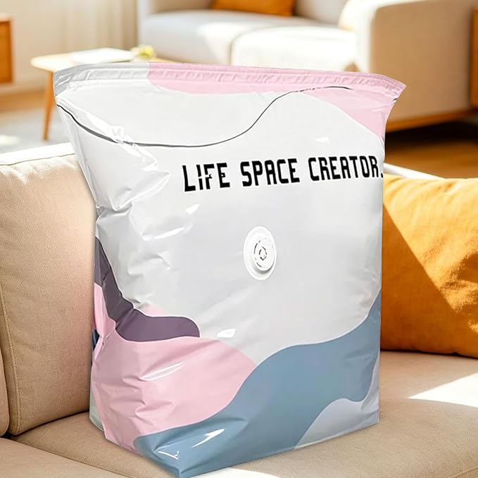 Vacuum Bags Airtight Reusable Portable Storage Pack | Vacuum Pack Bags for Clothes Clothing Pillows Comforters Bedding Mattress Closet Home